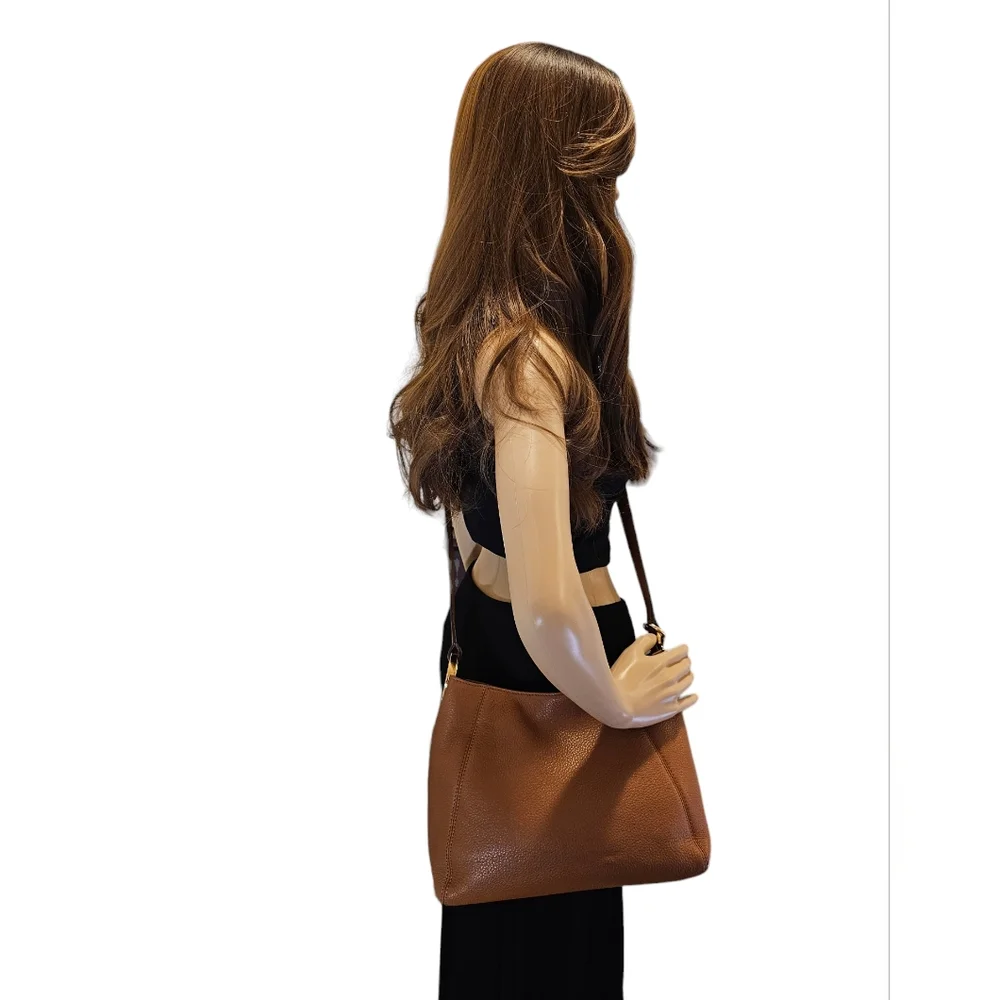MICHAEL KORS Fulton Purse Genuine Leather Crossbody Bag Tan MK - Picture 13 of 14